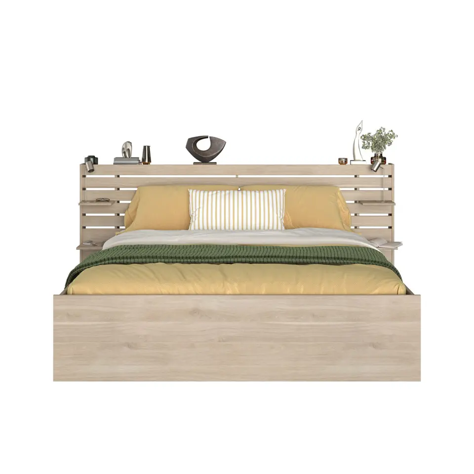 Bed Evi - eikenkleur - 180x200 cm