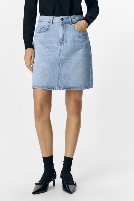 Object blauwe dames rok