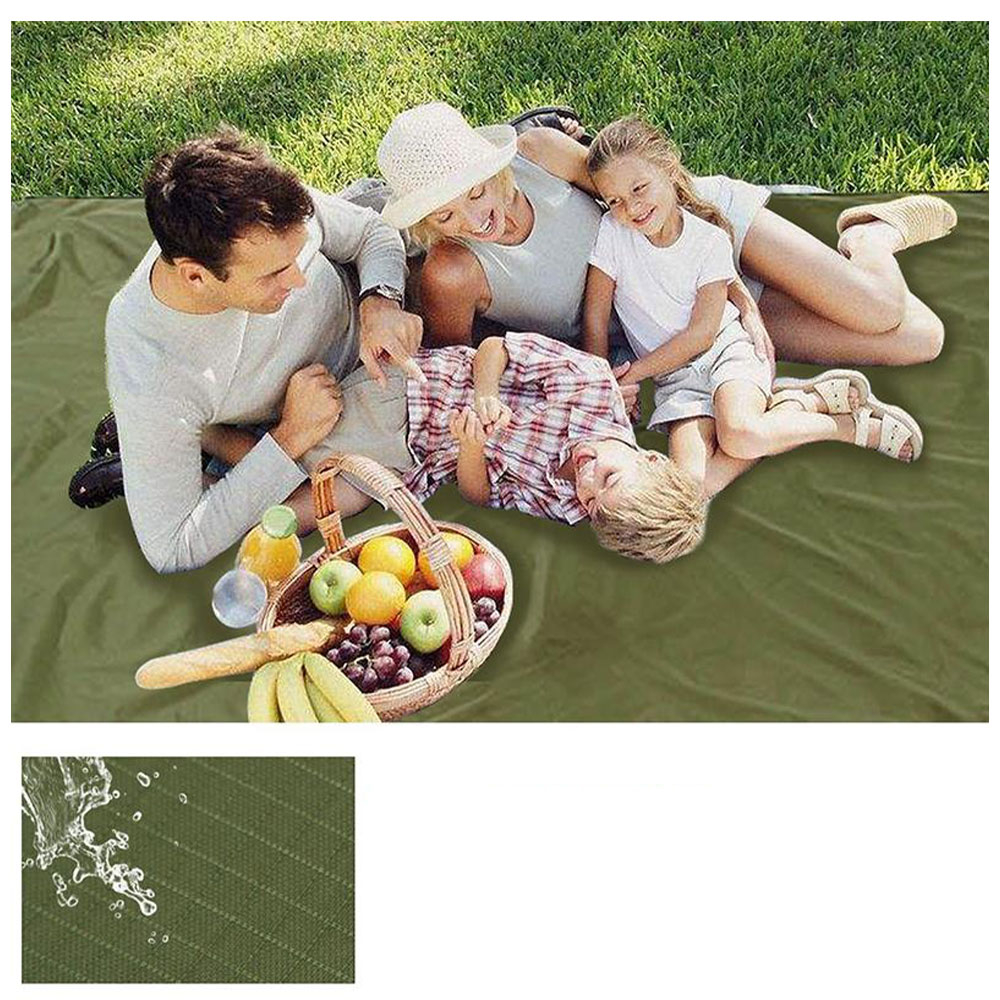 3in1 Regen Poncho / Abdeckplane / Decke   Aufbewahrungstasche (OneSize) - Grün