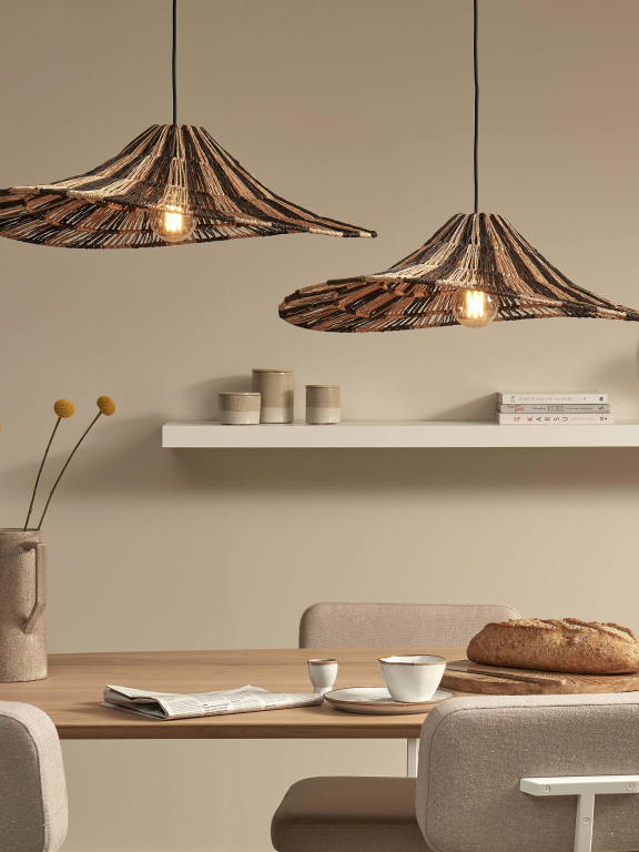 Good&Mojo Cuzco hanglamp Ø65 zwart/naturel