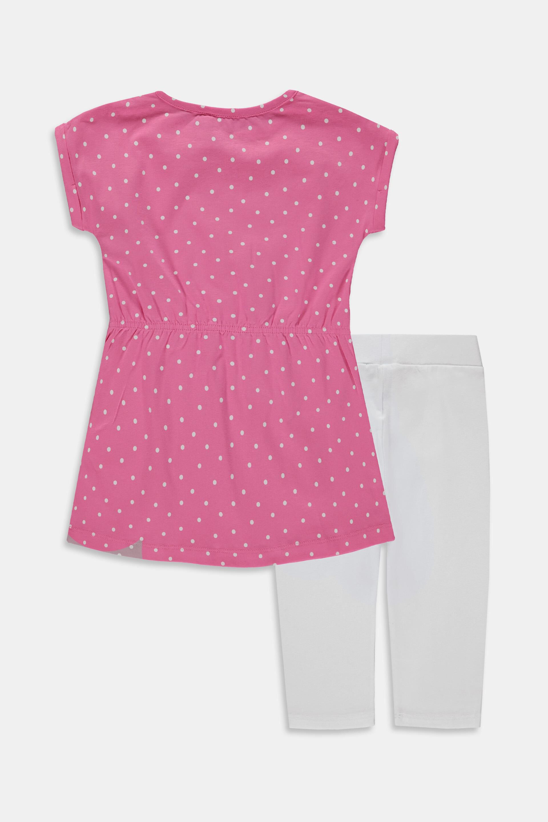 Lot mixte : robe en jersey et leggings longueur corsaire
