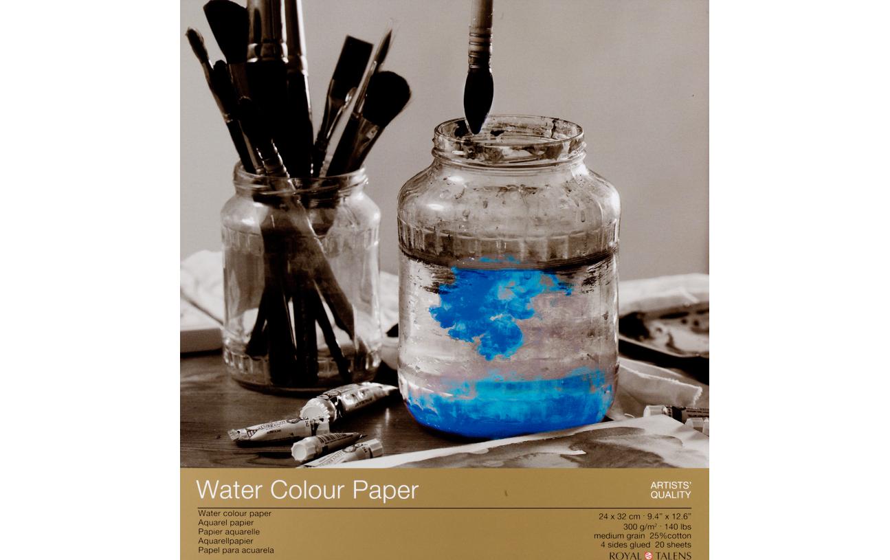 Aquarellblock 24 x 32 cm 24 x 32 cmAquarellpapier aus 25% Baumwolle