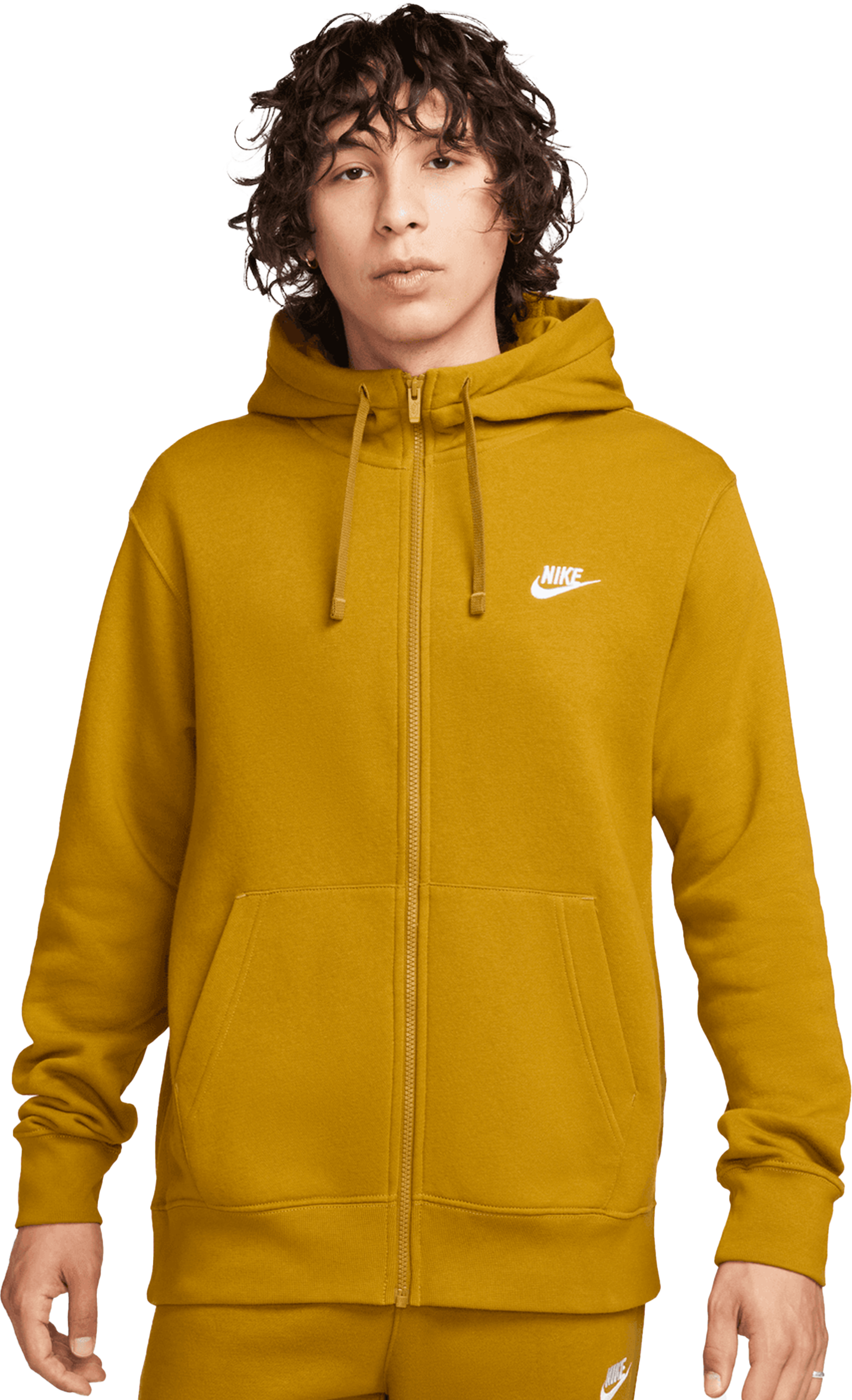 Nike Club Fleece Kapuzenjacke Gelb F716