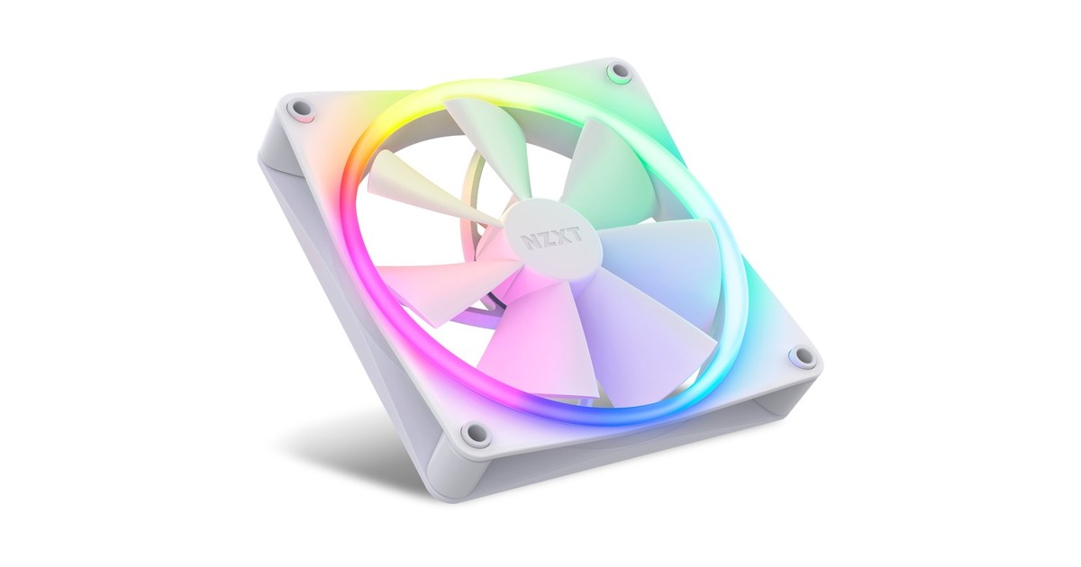 NZXTF140 RGB DUO case fans  (Wit, 2 stuks, 140 x 140 x 25 mm, PWM, Incl. controller)