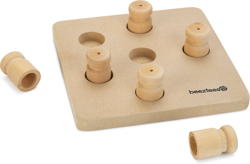 Beeztees trainingsspel Ozo hout 18 x 18 x 3 cm