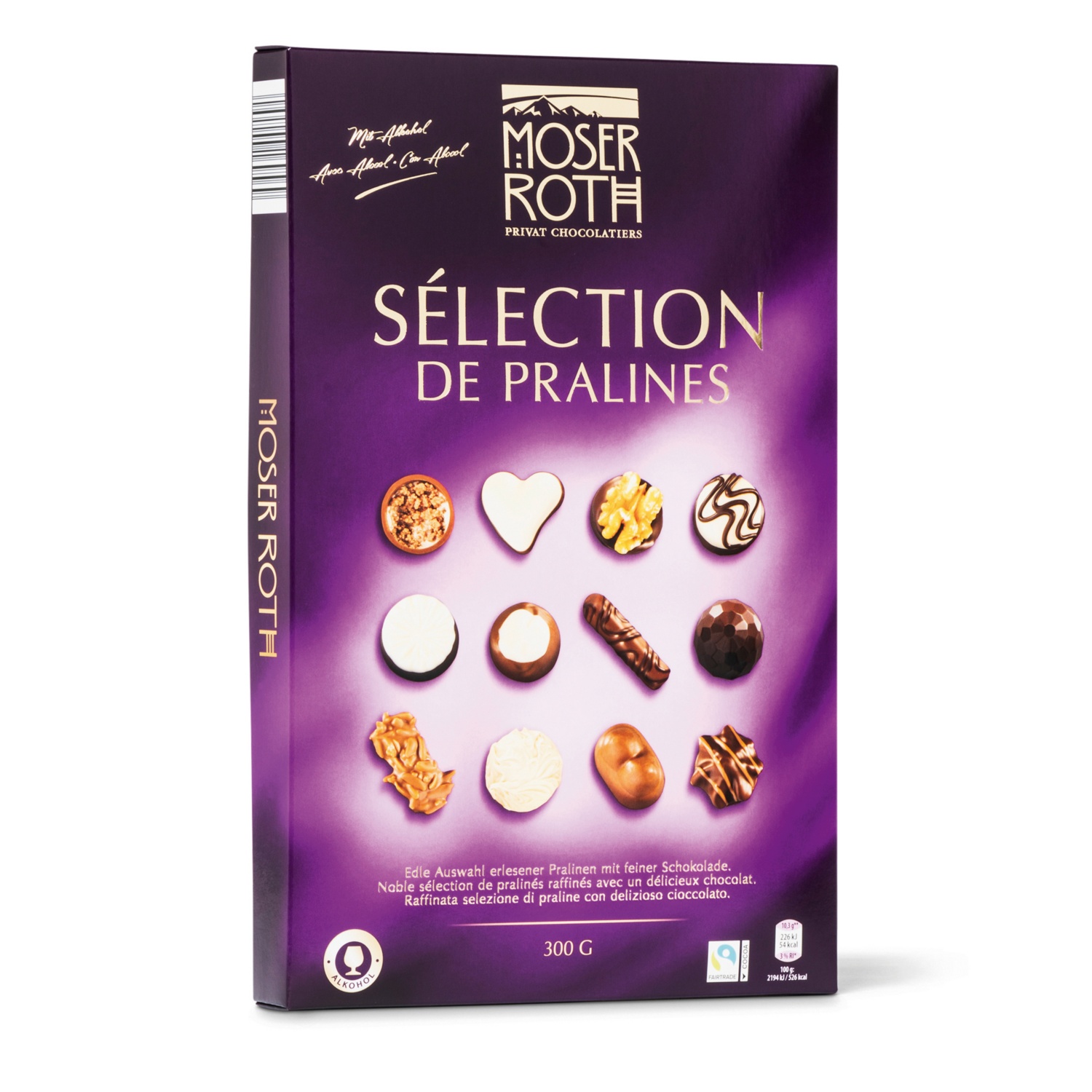 MOSER ROTH Pralinen Feine Auswahl, mit Alkohohl 300 g