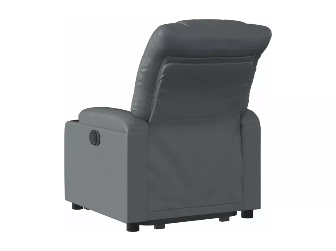 Fauteuil inclinable électrique gris similicuir