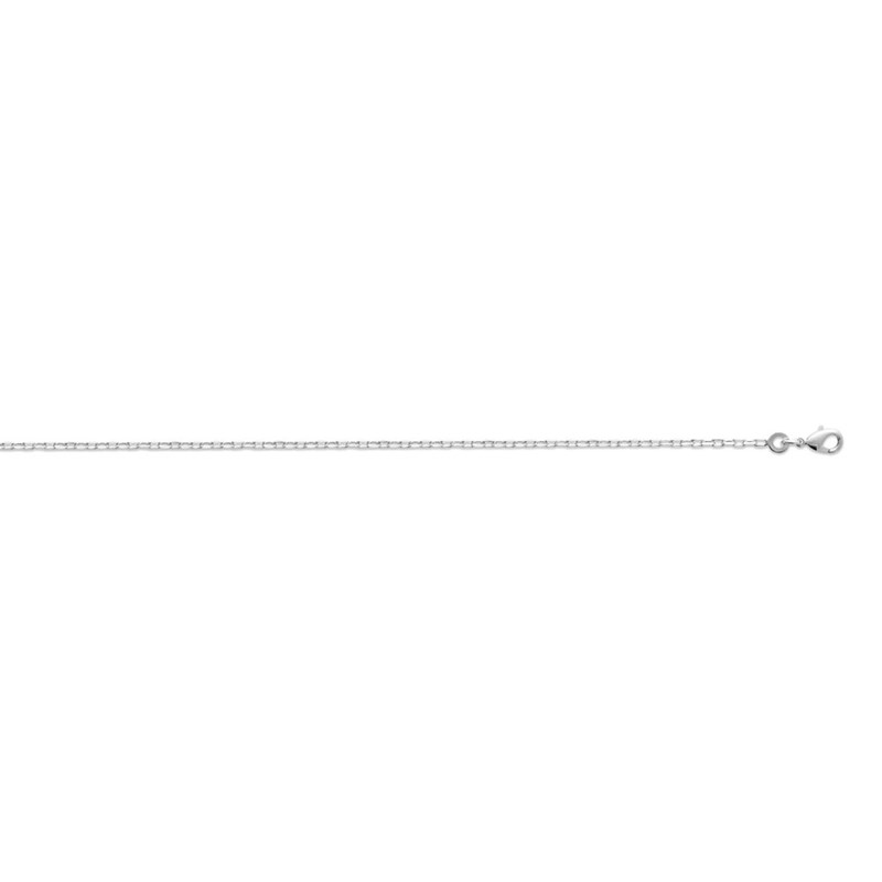 Chaine Mixte - Argent 925 - Chaîne forçat diamantée - Largeur : 1,9 mm - Longueur : 60 cm