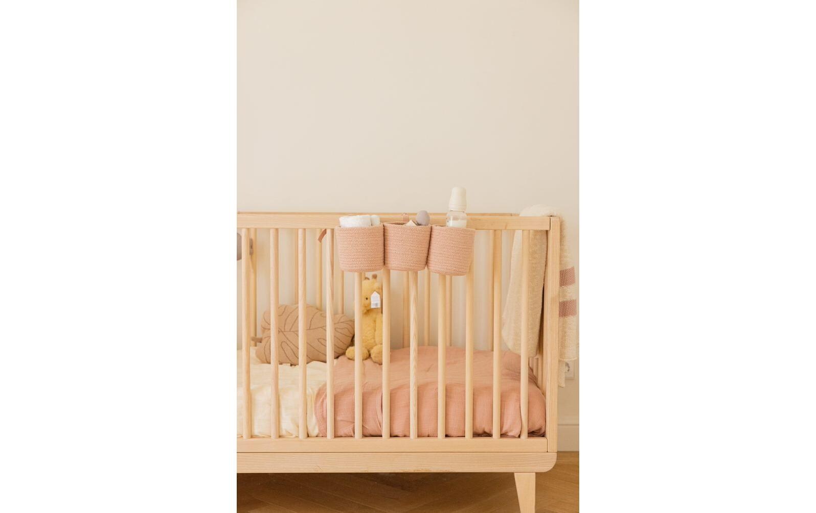 Spielzeugkorb 3er Set Vintage NudeKrippenkorb im Vintage-Design