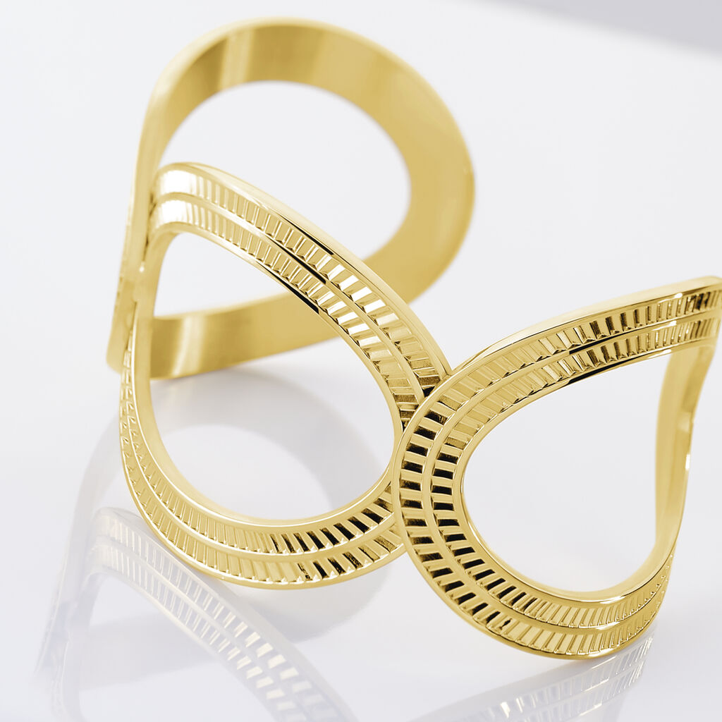 Bracelet Jonc Agostino Acier Jaune