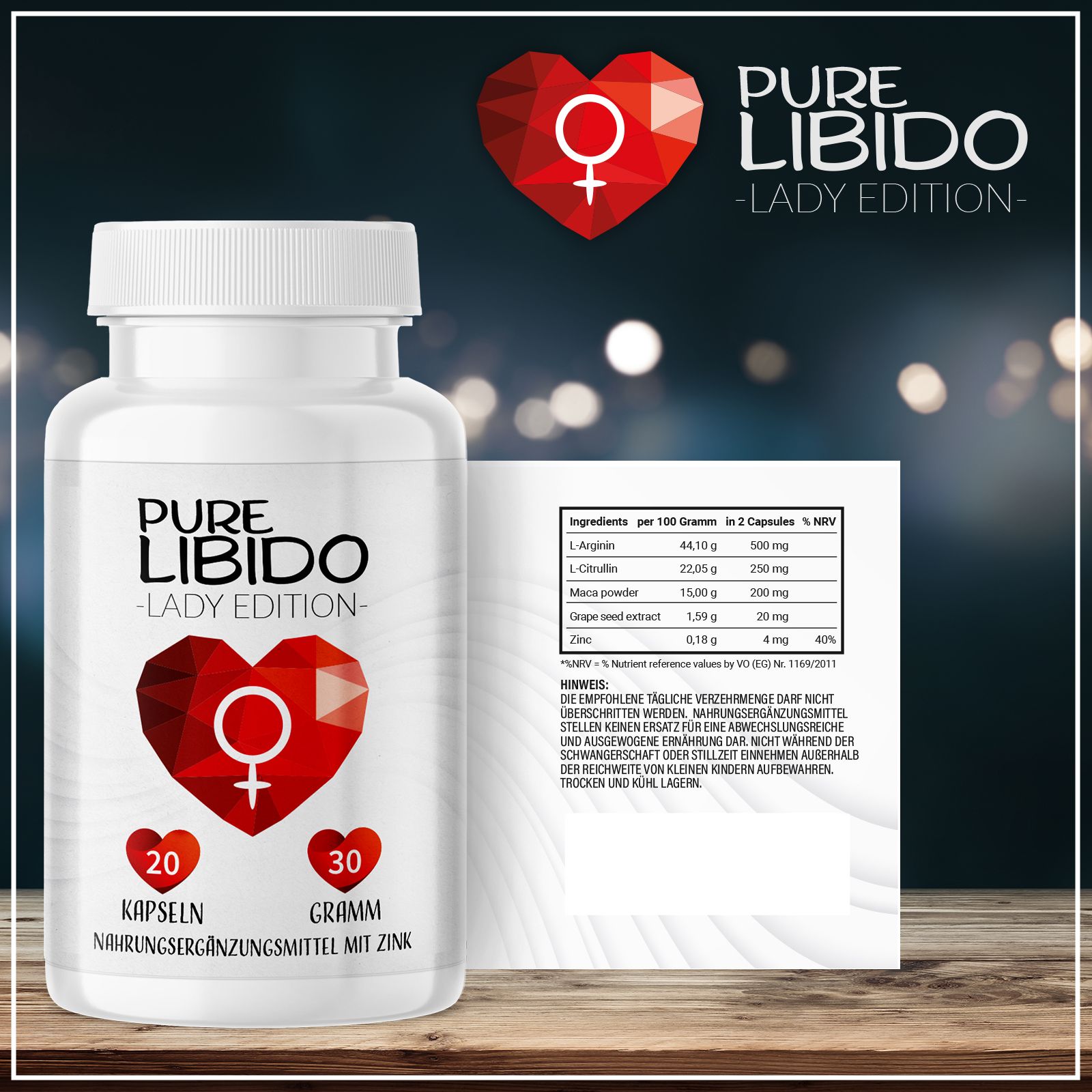 Pure Libido Kapseln | Lady Edition | Aphrodisiakum