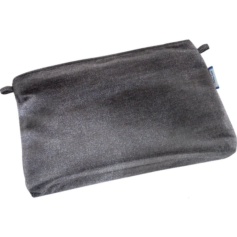 Mini Pochette Tissu Suédine Noire