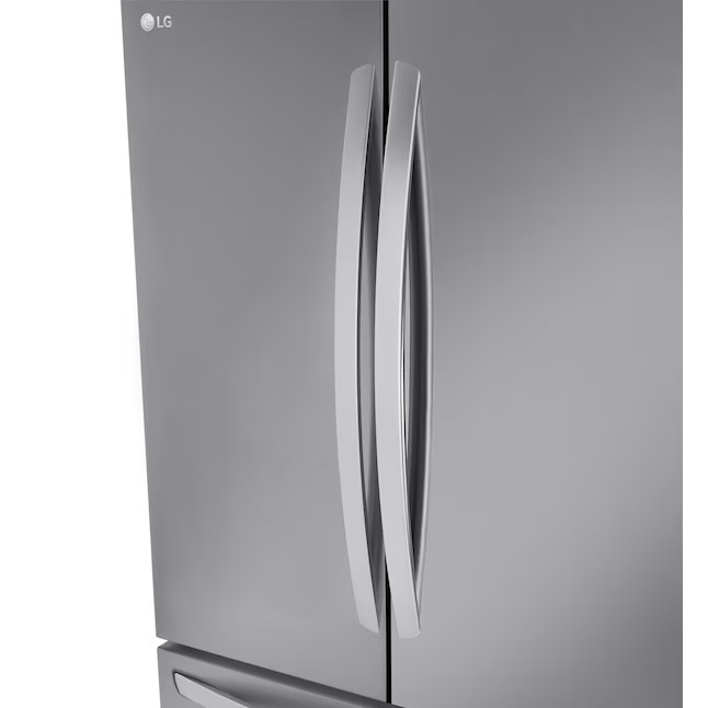 Refrigerador LG Counter-Depth MAX de 26,5 pés cúbicos com portas francesas e máquina de gelo (aço inoxidável) ENERGY STAR