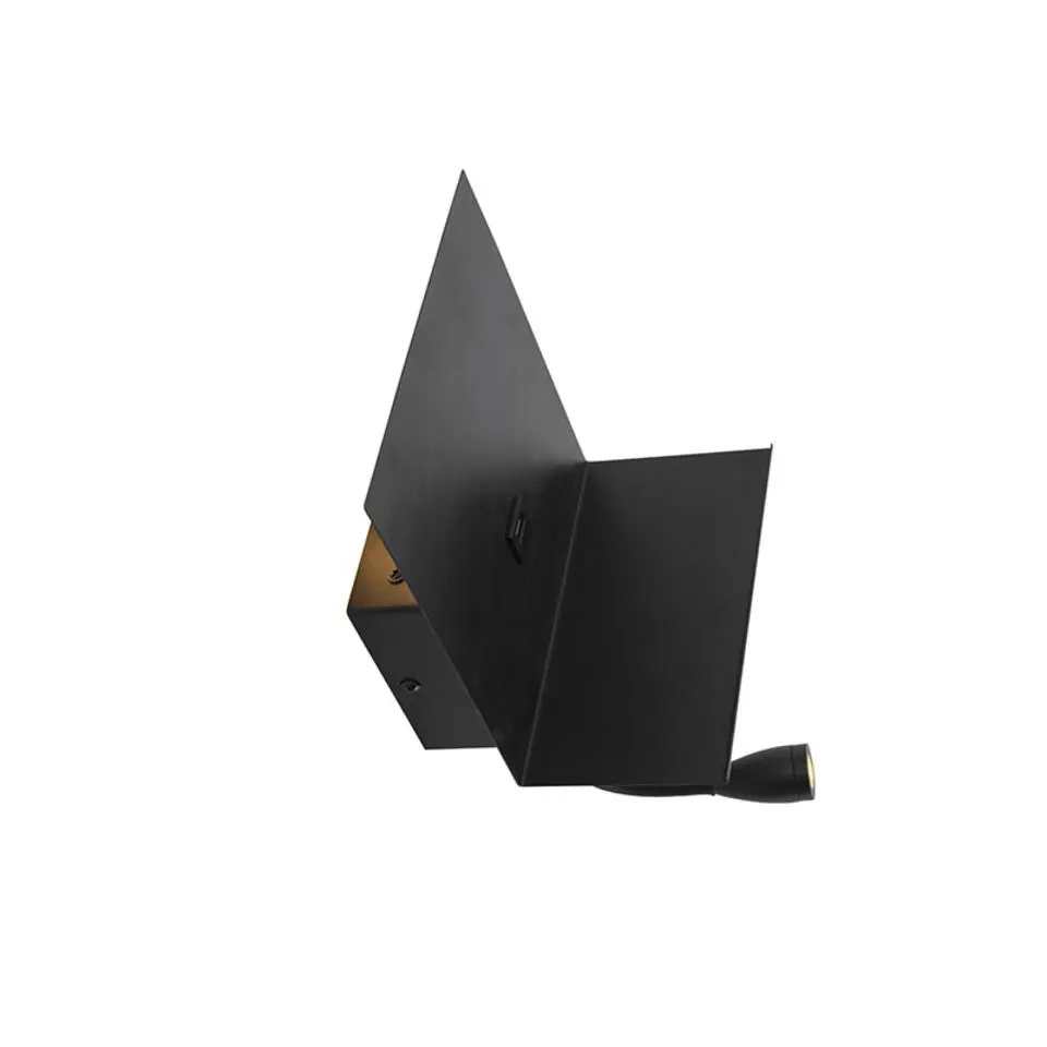 Qazqa wandlampen flero zwart g9