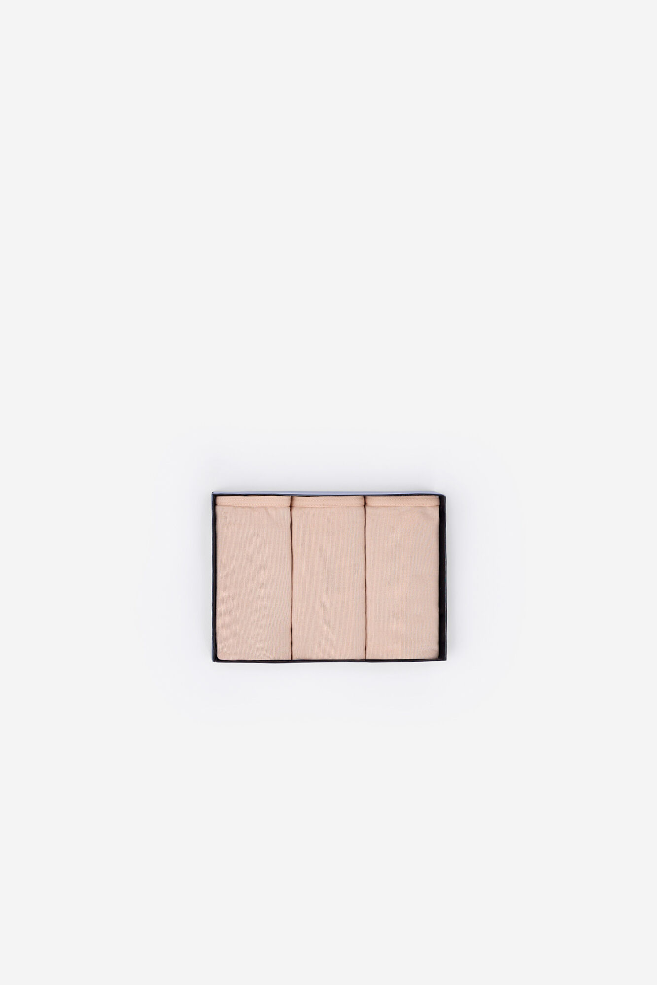 Pacote com 3 calcinhas brasileiras de microfibra - cor nude