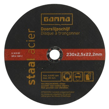 GAMMA doorslijpschijf230mm 2.5mm staal