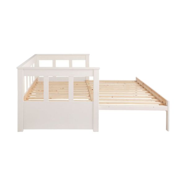 Vipack Pino Uitschuifbaar Kajuitbed Wit 90 x 200 Cm