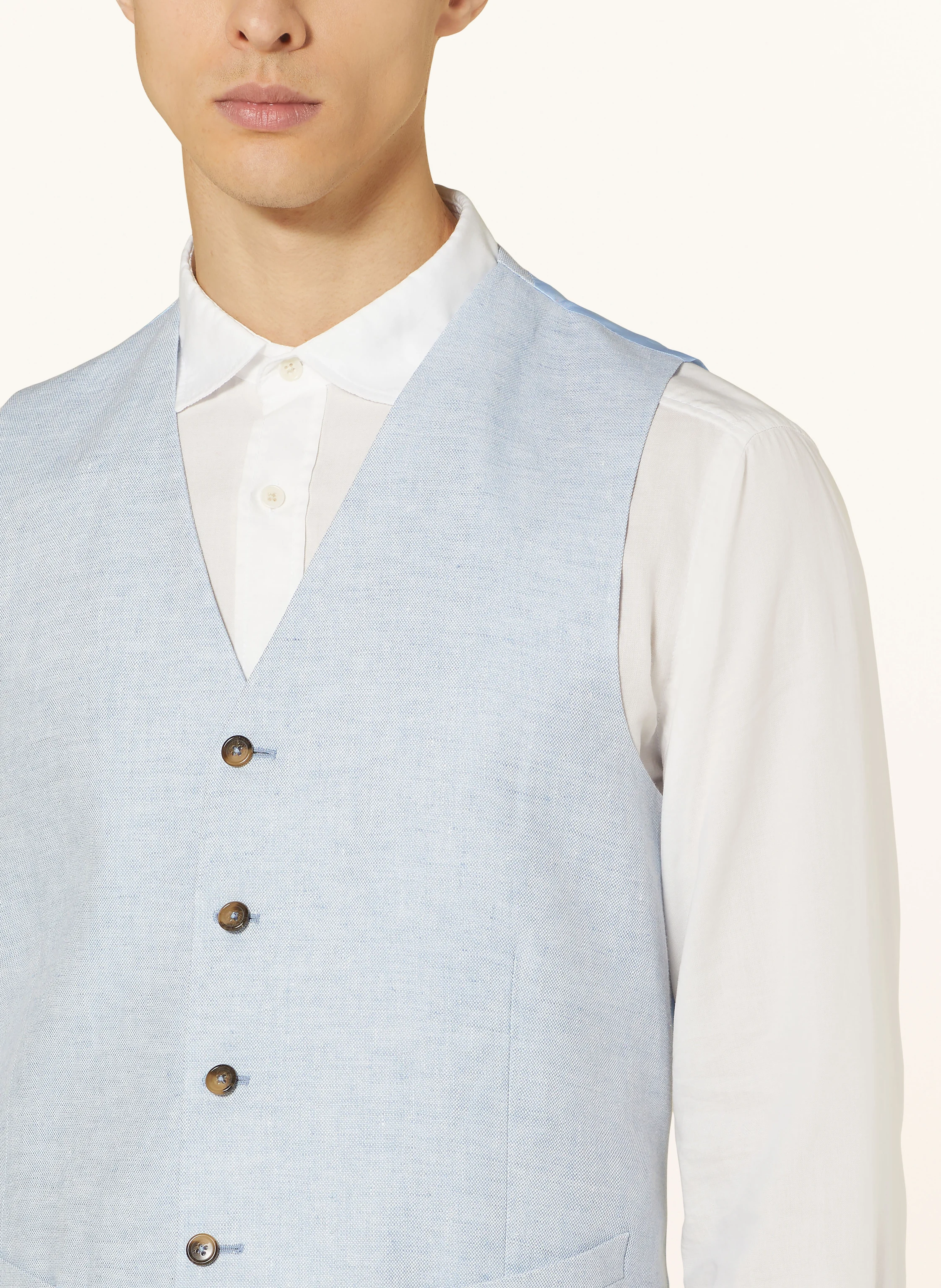 SAND COPENHAGEN Anzugweste ALFORD Extra Slim Fit aus Leinen