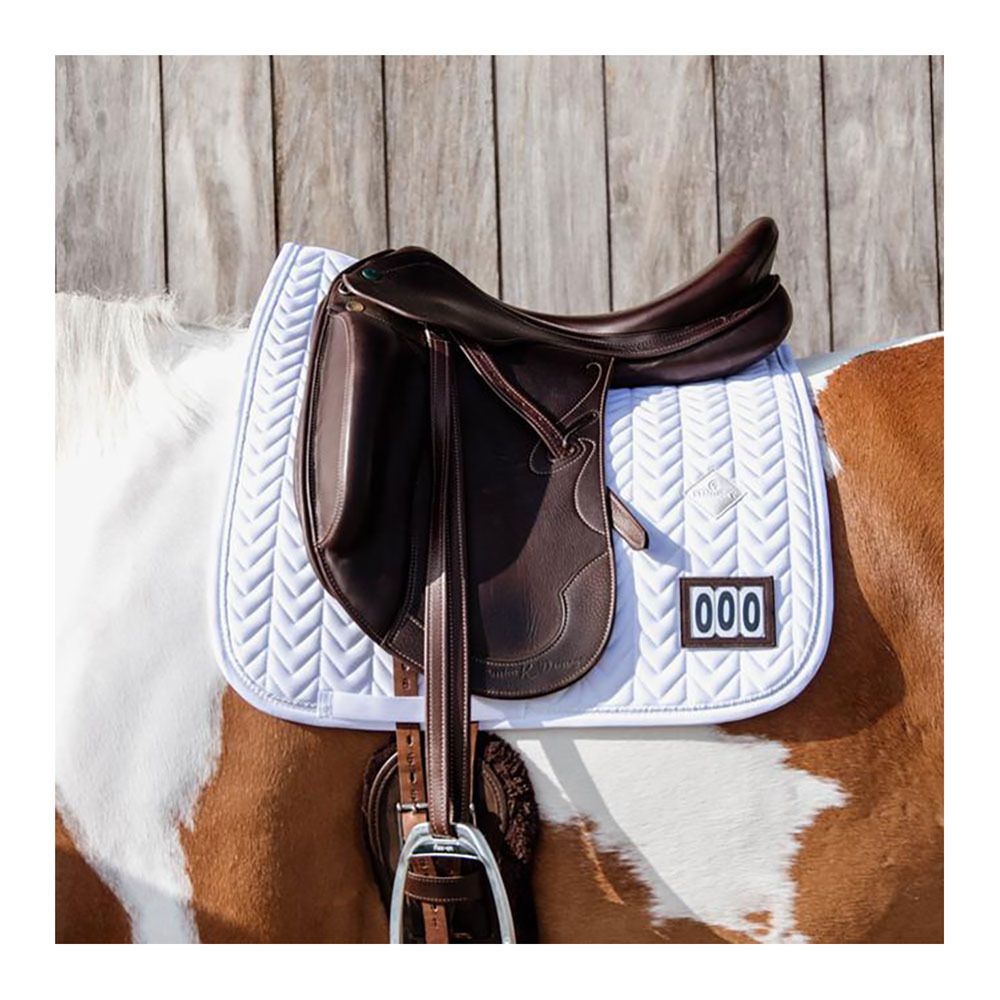 Kentucky FISHBONE COMPETITION - Tapis dressage blanc