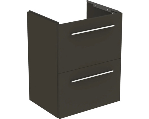 Ideal Standard i.life S wastafelmeubel, afmetingen (B x H x D): 50 x 63 x 37,5 cm, frontkleur: mat carbongrijs, T5291NV, zonder greep