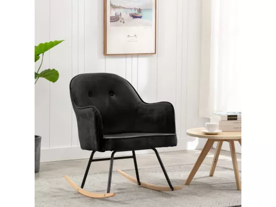 Chaise à bascule Noir Velours