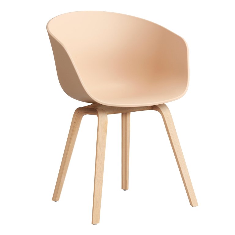 Hay AAC22 stoel gezeept eiken onderstel Pale Peach