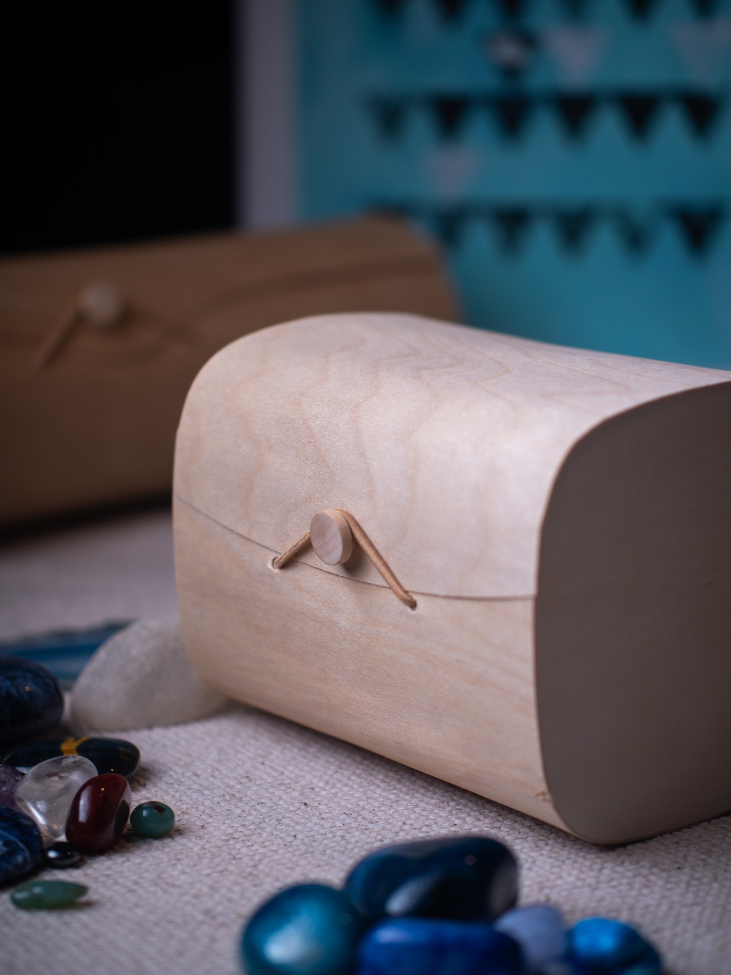 Box 'Pando', mit Knopfverschluß, B 16 cm, L 12 cm, H 12 cm von fischer's lagerhaus