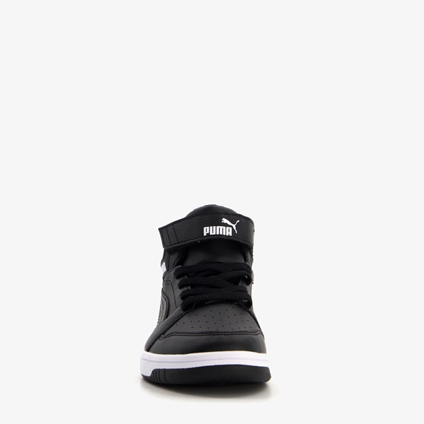 Puma Rebound V6 Mid kinder sneakers zwart