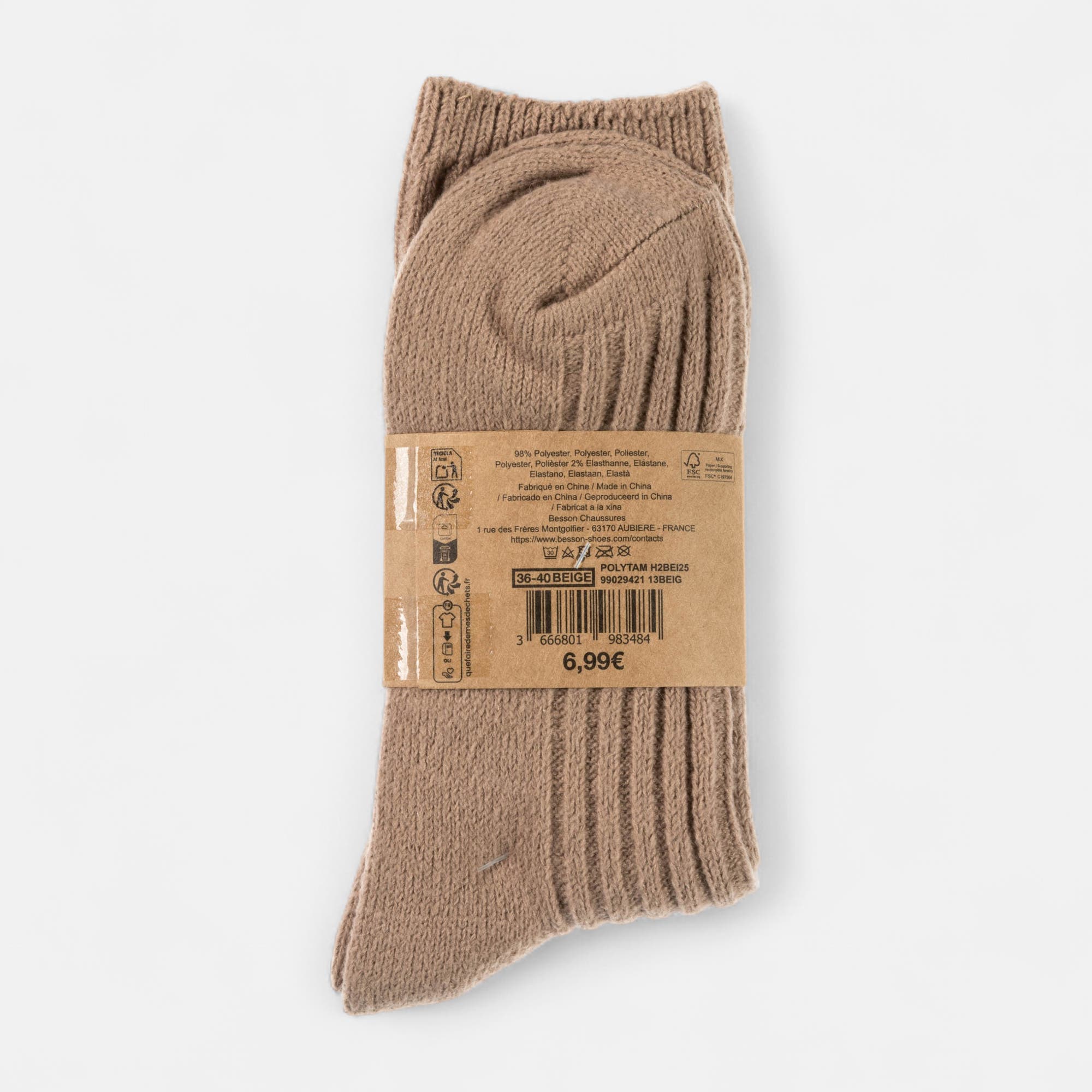 Chaussettes Femme beige