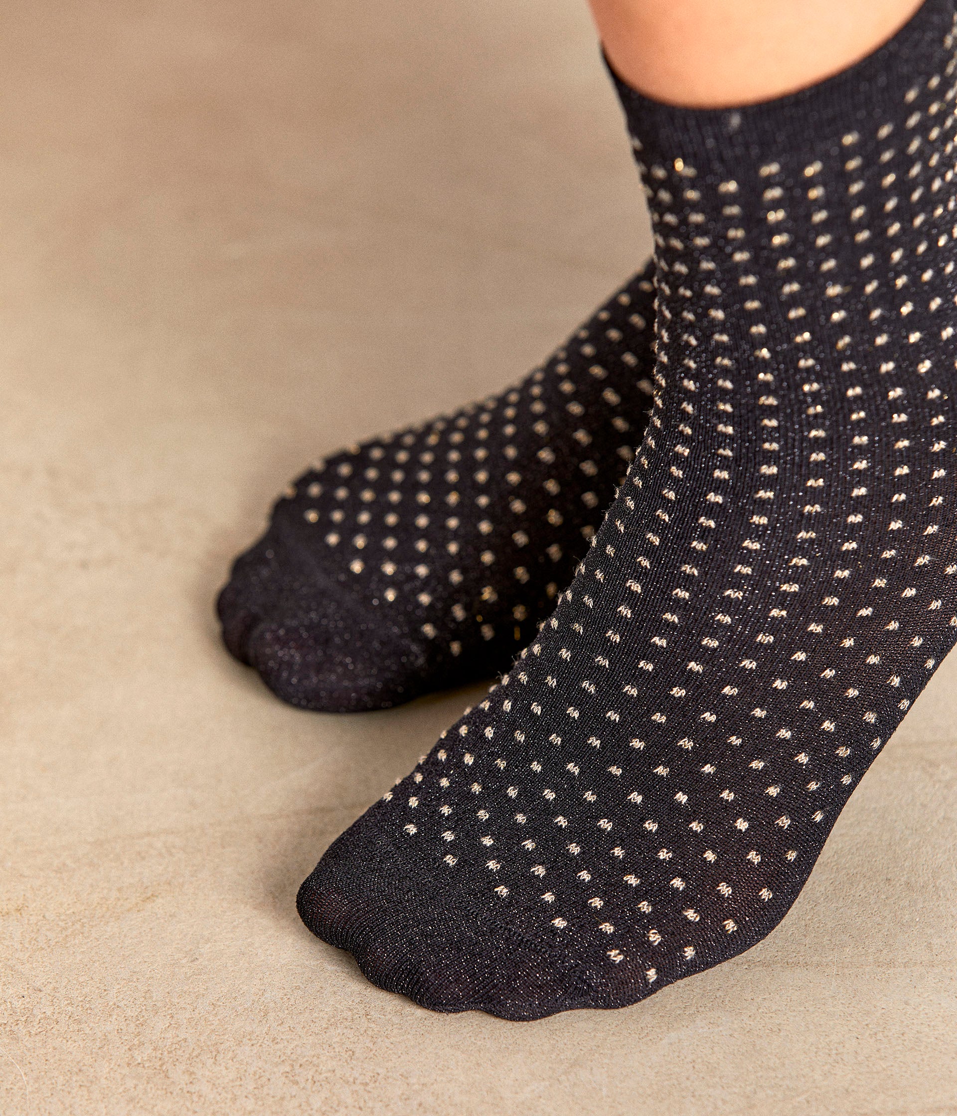 Chaussettes pois or Gaëlle