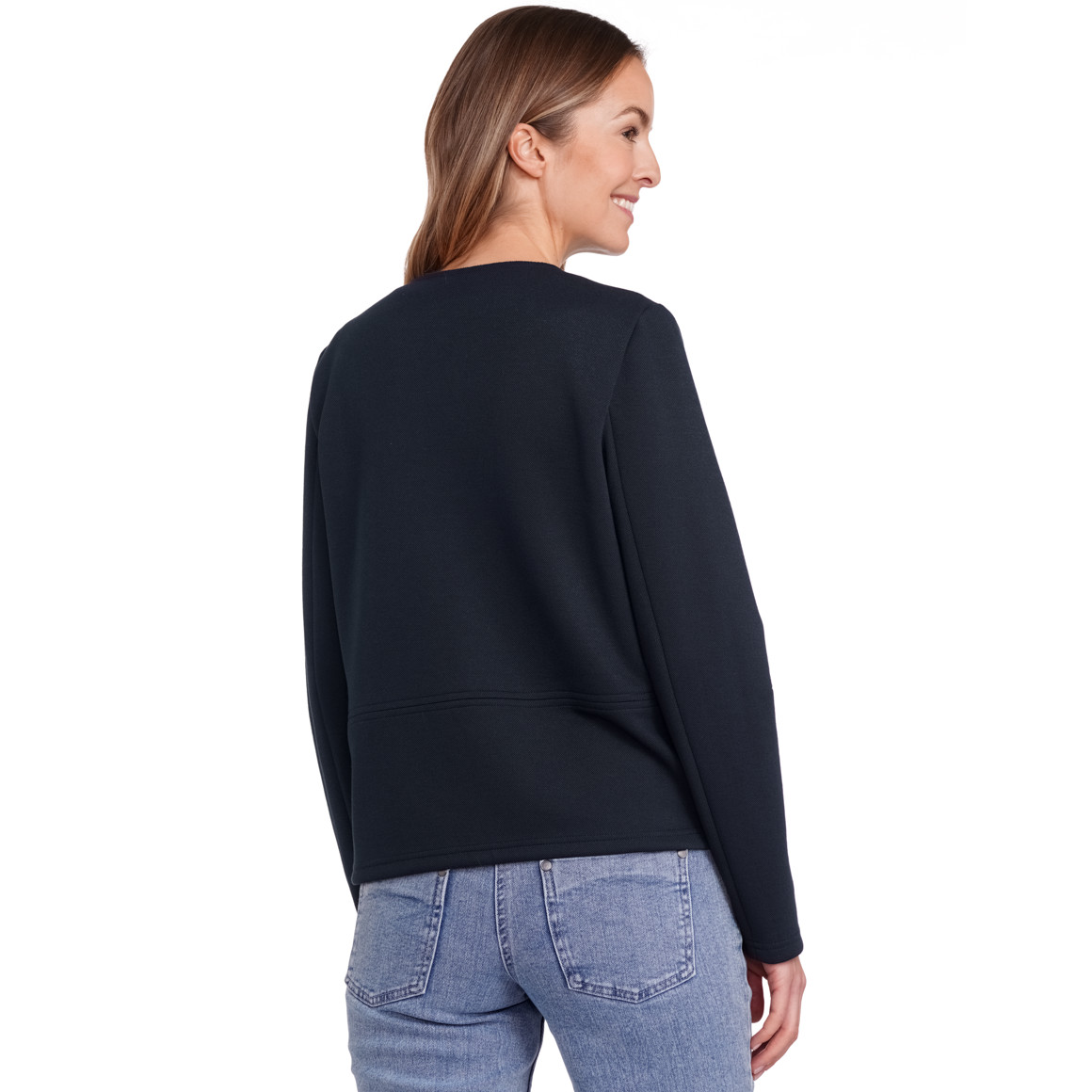 Damen Blazer mit leichter Struktur dunkelblau