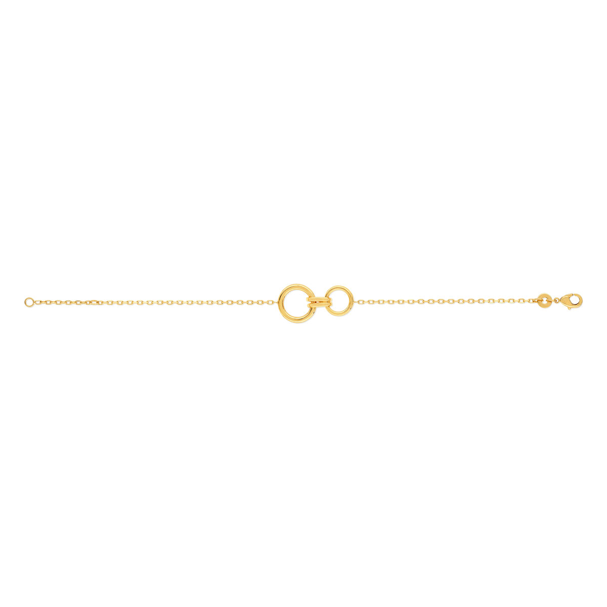 Bracelet plaqué or 16 à 18 cm
