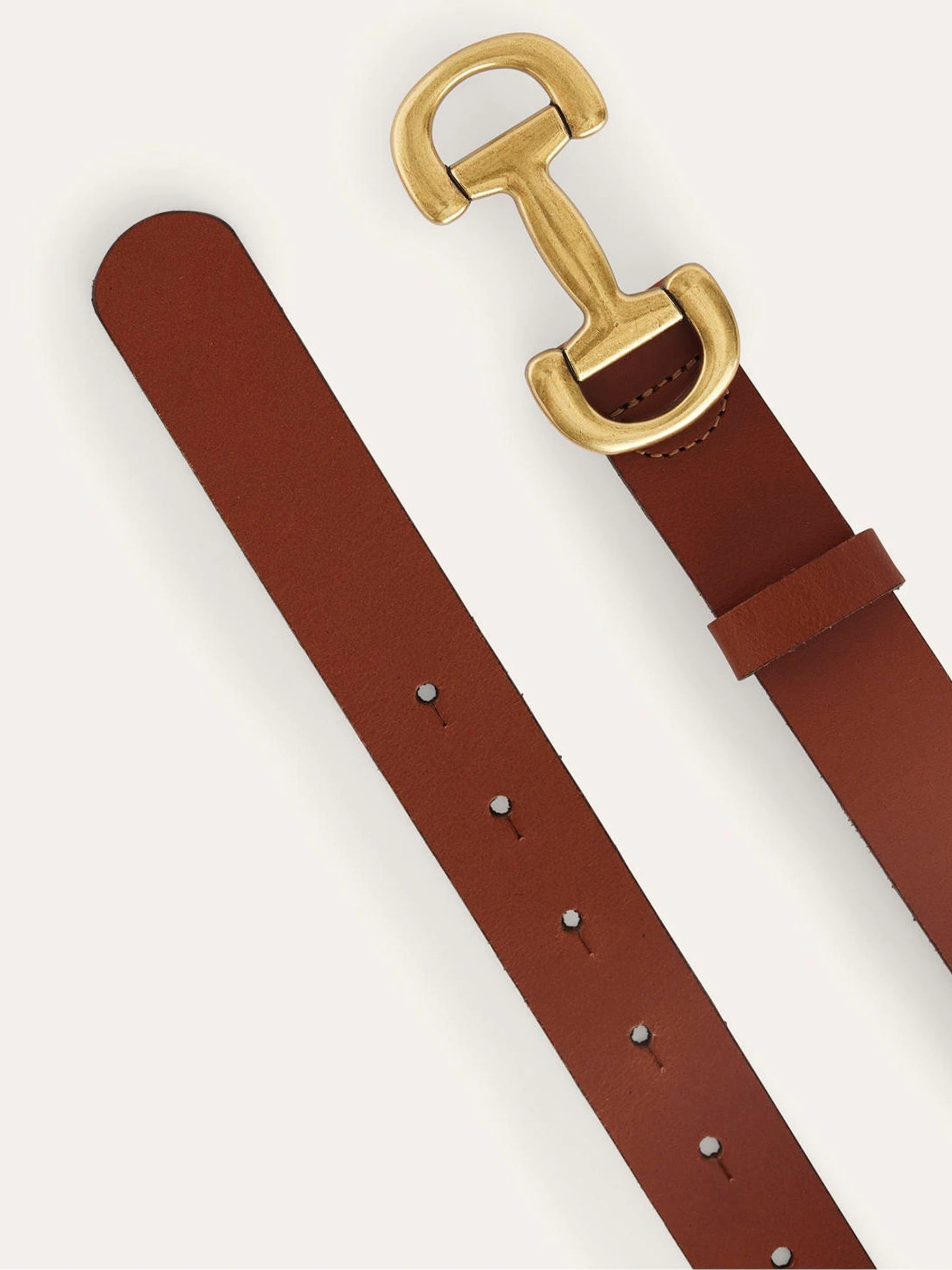 Bruin - Boden - Snaffle leren riem met rand