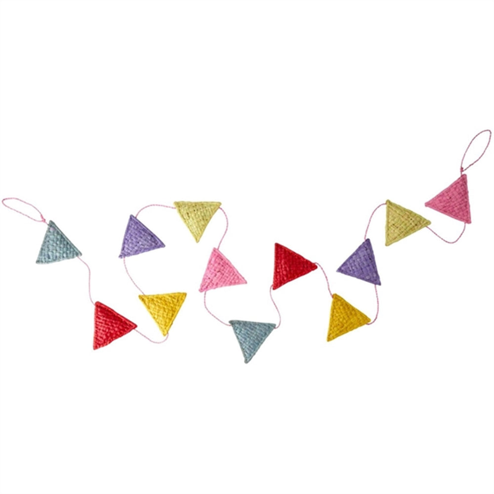 Multicolor Raffia Guirlande - Rice → Luksusbaby.dk