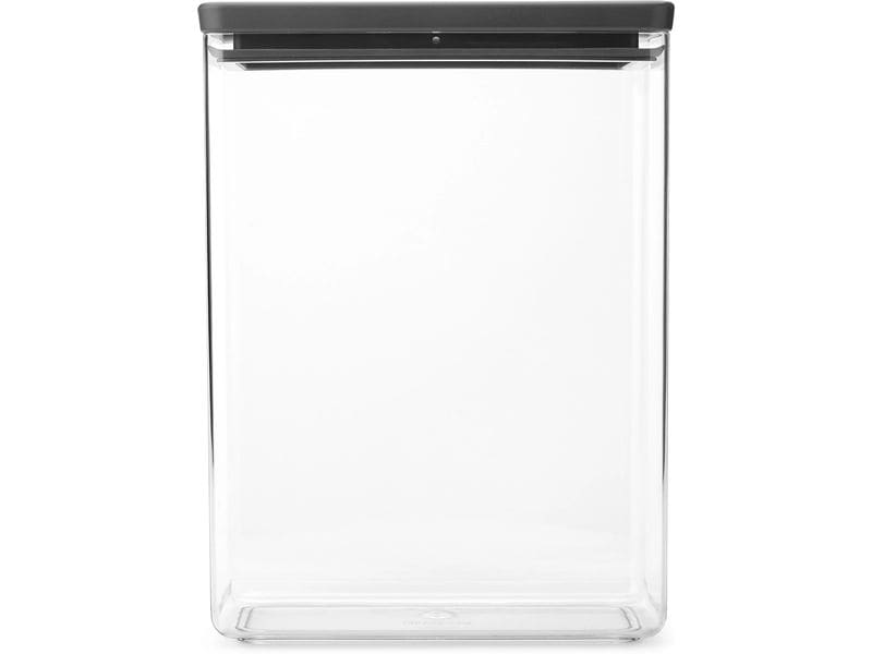 Brabantia Vorratsdose Tasty  5.4 l, Dunkelgrau/Transparent Stapelbare Vorratsdose