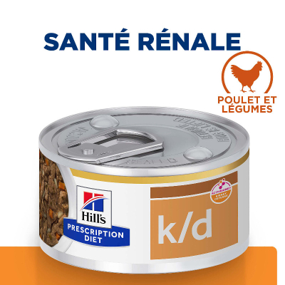 Hill's VET Katze Prescription Diet k/d Kidney Care Ragout mit Huhn und zugefügtem Gemüse, 24x82g