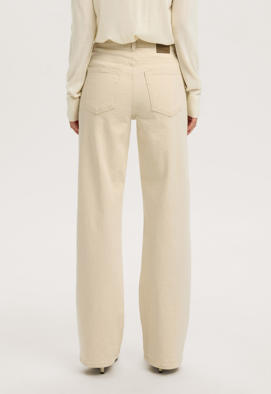 Selected High Waist Wide Leg Jeans