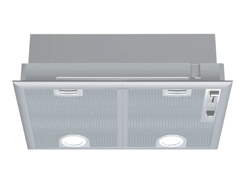 Siemens iQ300 LB55565 - Hætte - tag - Niche - bredde: 50 cm - dybde: 35 cm - udtrækning og recirkulation (-) - med intern motor - metalsølv