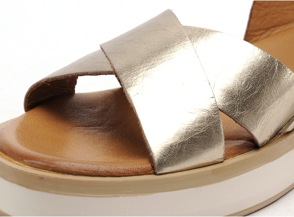 Coco abricot nu pieds plats femme meigneux bronze