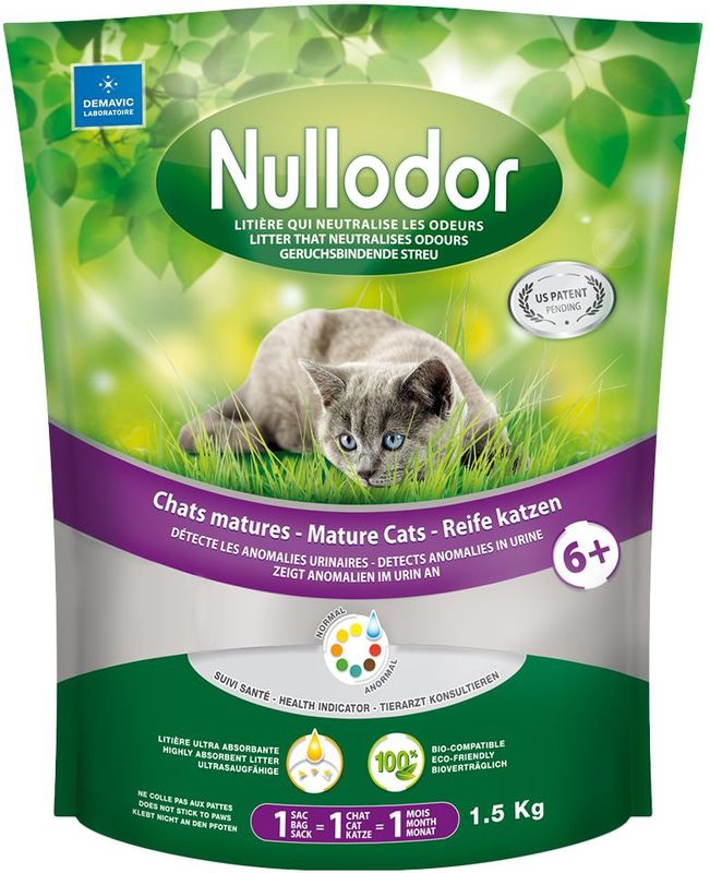 Nullodor Mature Cats Kattenbakvulling - Voordeelpakket: 3 x 1,5 kg