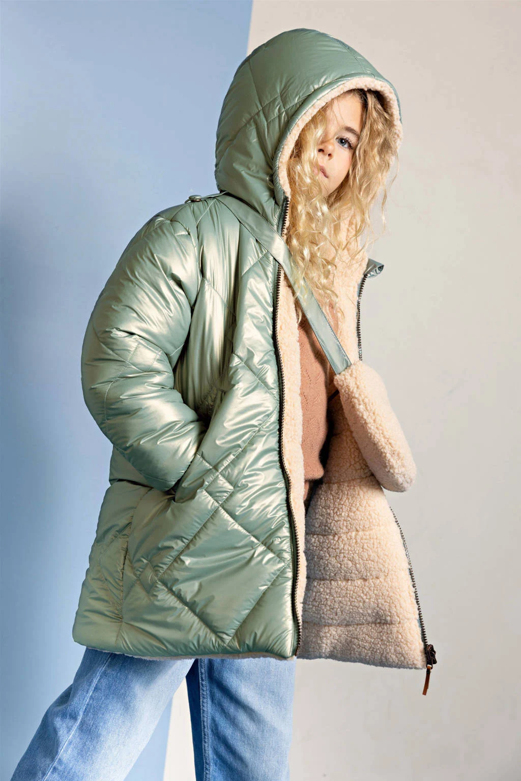 NONO reversible jas groen