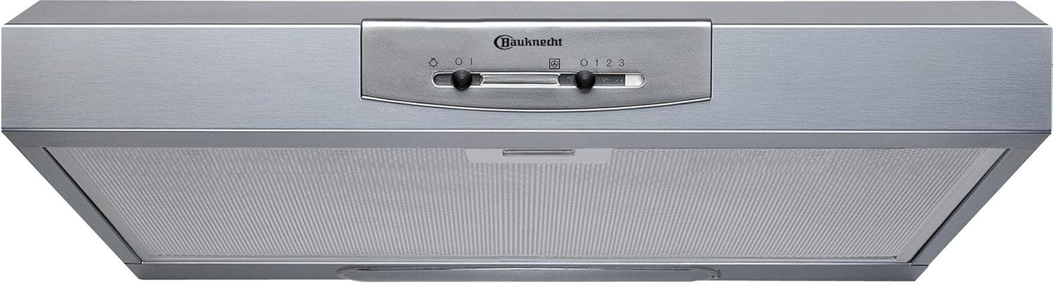 Bauknecht DC 5460 IN/1 Dunstabzugshaube Unterbau/Kompakt-Dunsthaube / 60cm / Für Abluft- und Umluftbetrieb geeignet/Edelstahl / 103,3 kWh/LED / 3 Leistungsstufen/Energieeffizienzklasse D
