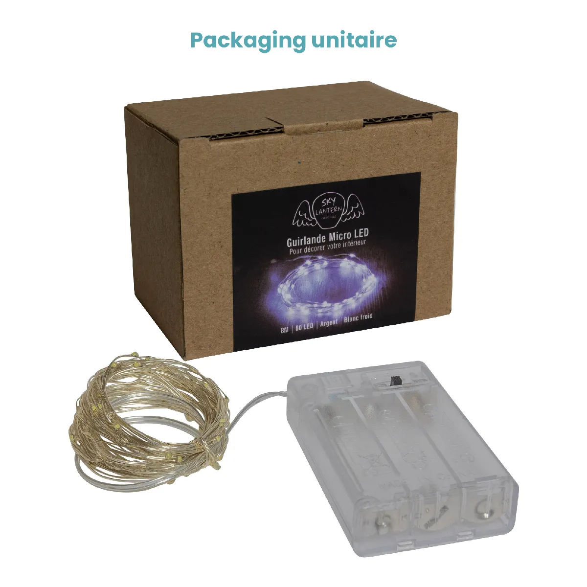 SkyLantern Skylanter Guirlande 80 LED Blanc Froid