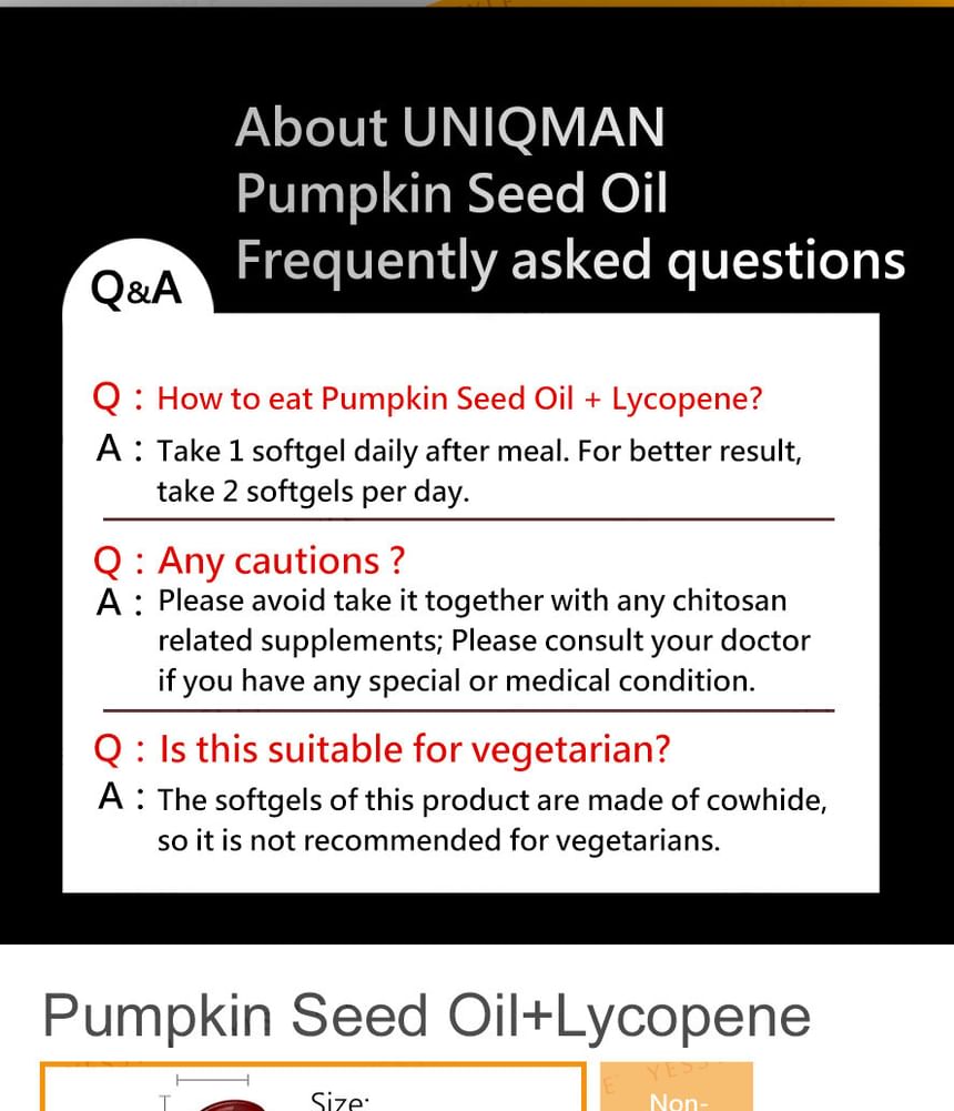 BHK's - Uniqman Pompoenpitolie + Lycopeen Softgel