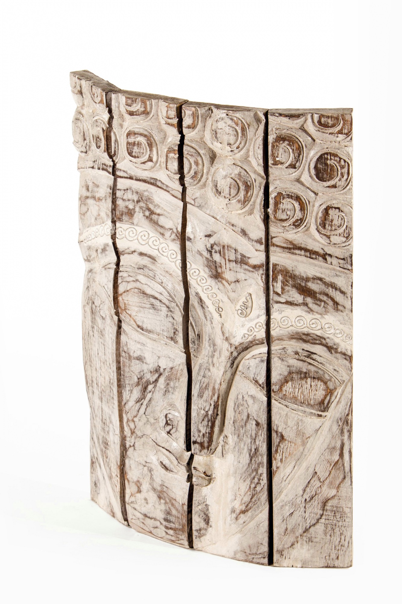 Buddha-Panel, weiß, B 40 cm, H 59 cm von fischer's lagerhaus