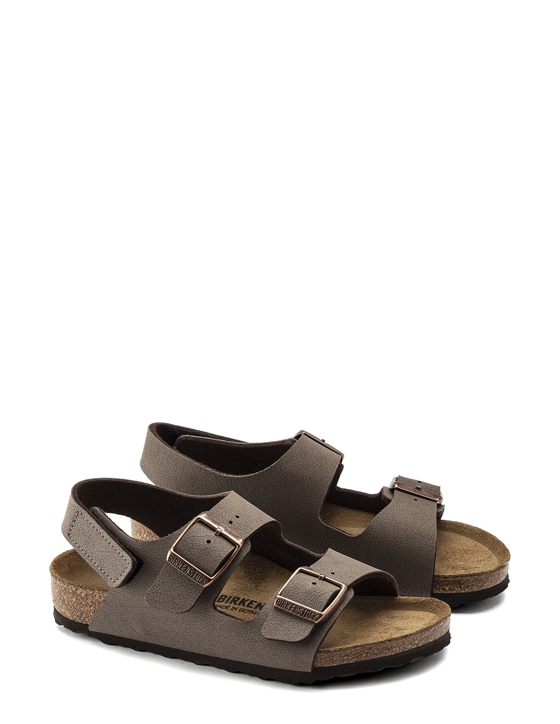 birkenstock sandales enfant milano cuir mocha marron