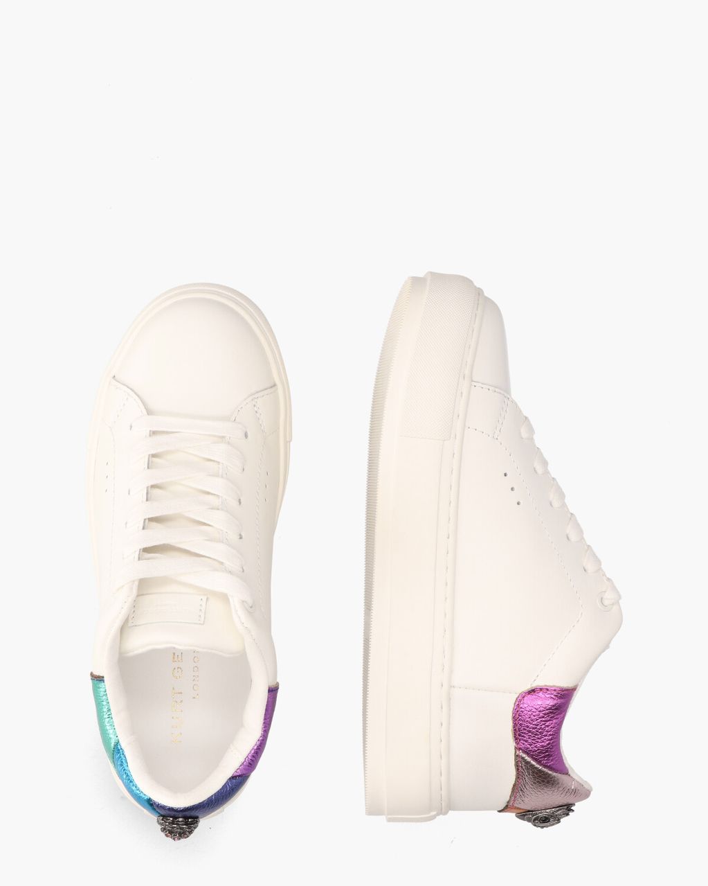 Kurt Geiger Laney Eagle Sneaker Wit/Multicolor Damessneakers