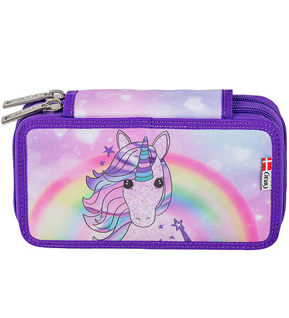 Jeva Federmäppchen m. Inhalt - Twozip - Unicorn