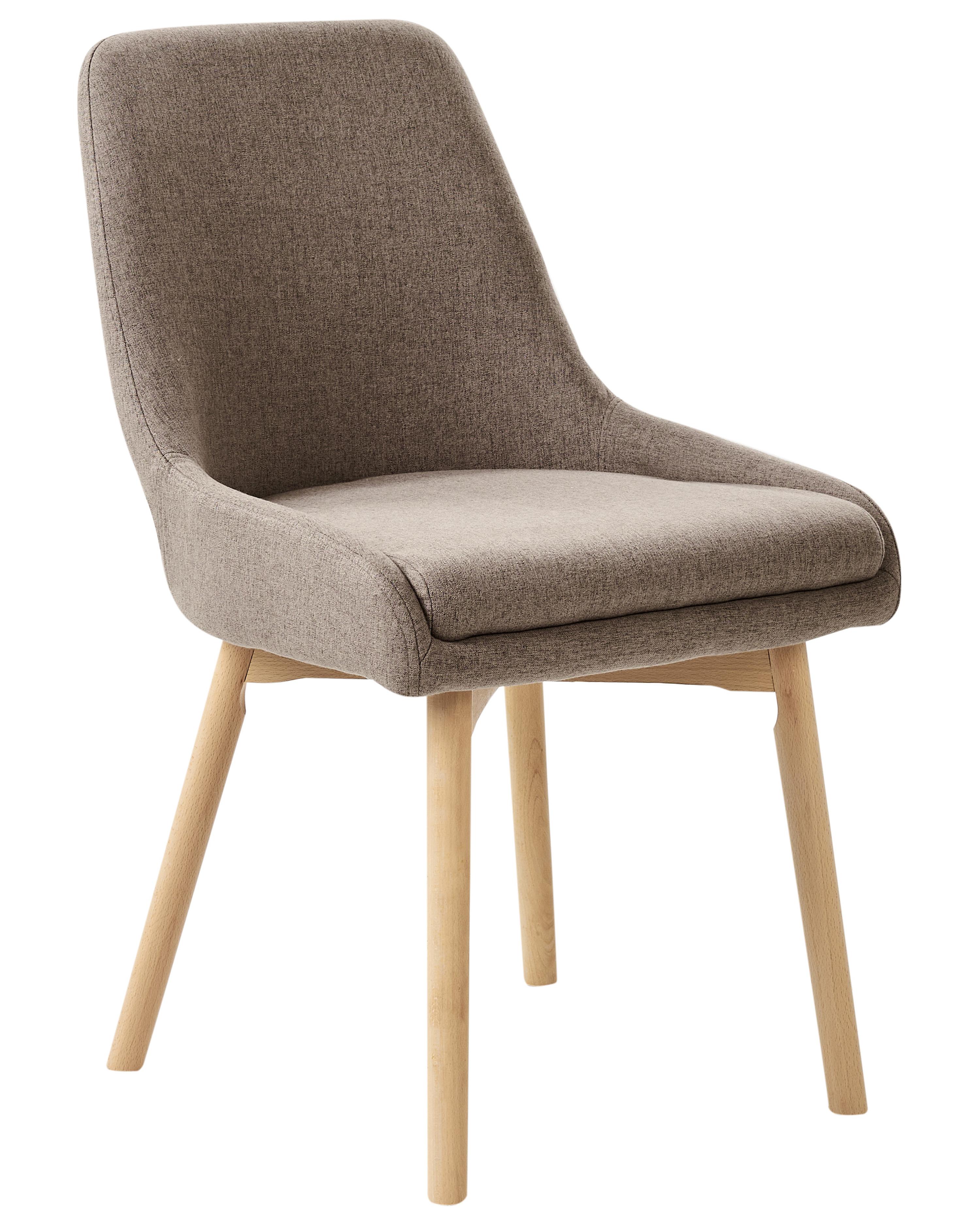 Set van 2 eetkamerstoelen MELFORT Stof Bruin