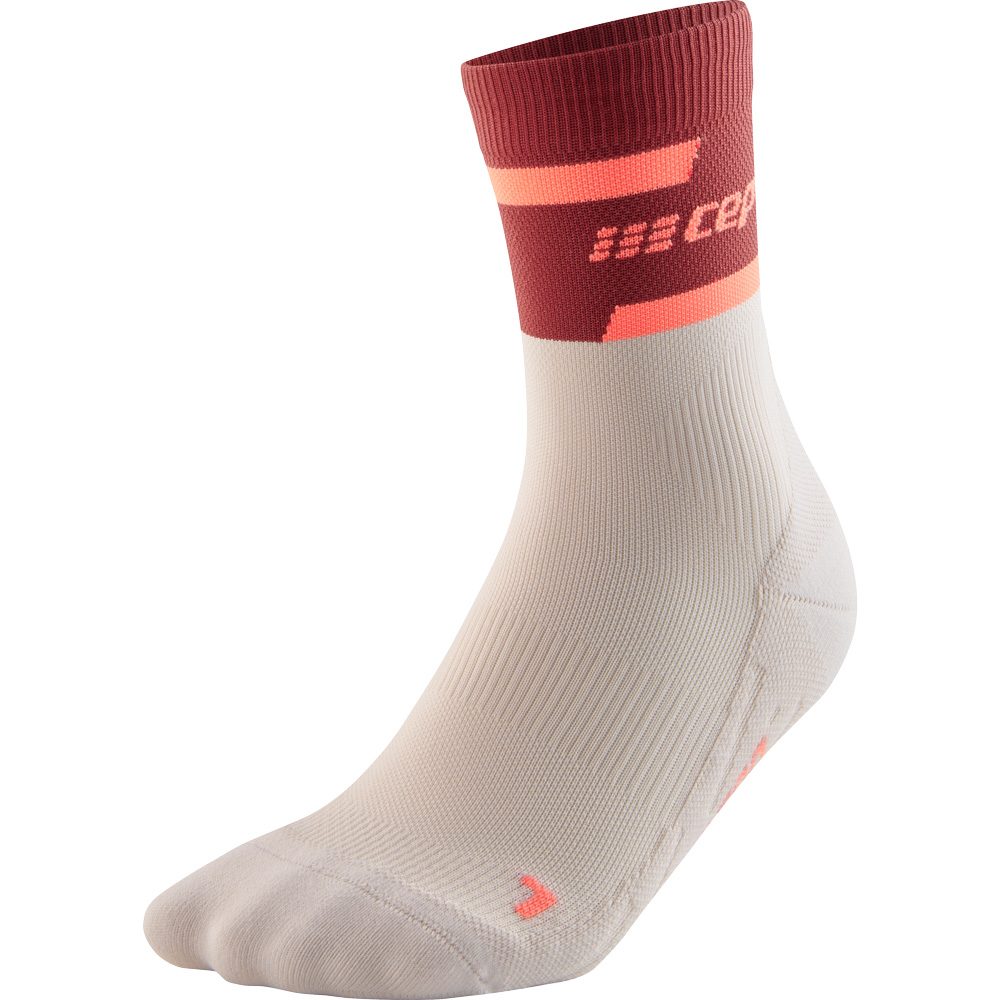 CEP The Run Mid Cut V4 Socken Damen red